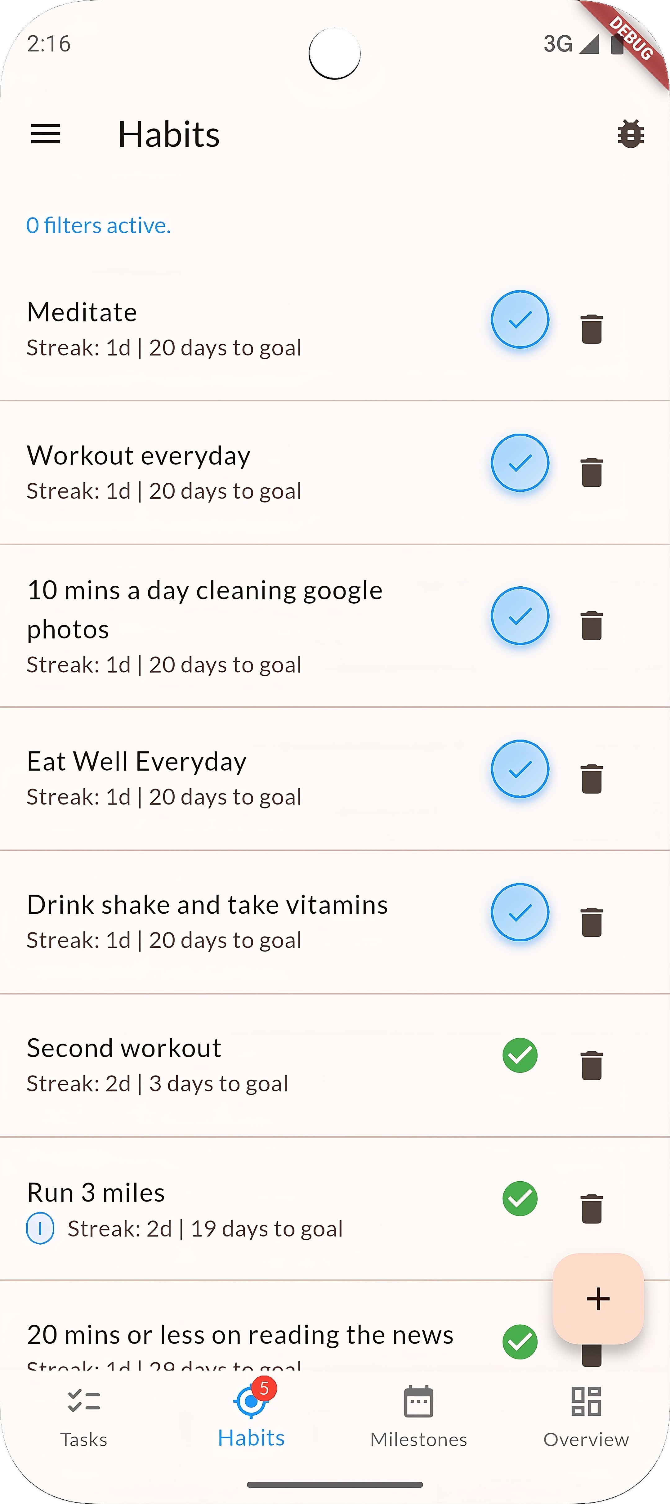 HabitBliss Light Theme